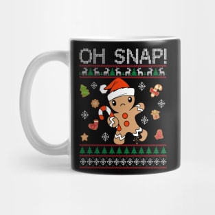 Oh Snap Gingerbread Cookie Christmas Ugly Sweater Mug